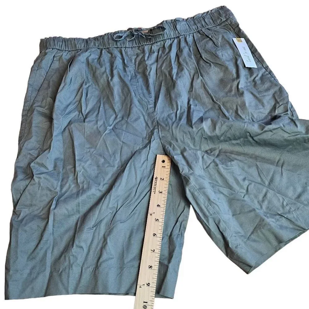 Land n sea womens Sz 18 olive Bermuda pull on shorts